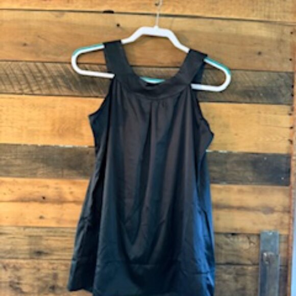 H&M Satin Babydoll Sleeveless Tank Top Black Size 6 Elegant Dressy - Picture 4 of 4